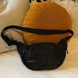 Black quilted JanSport Fifth Avenue Fanny Pack